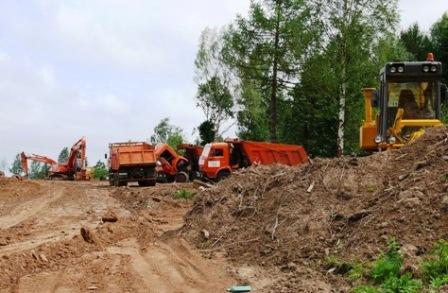 Khimki forest construction site